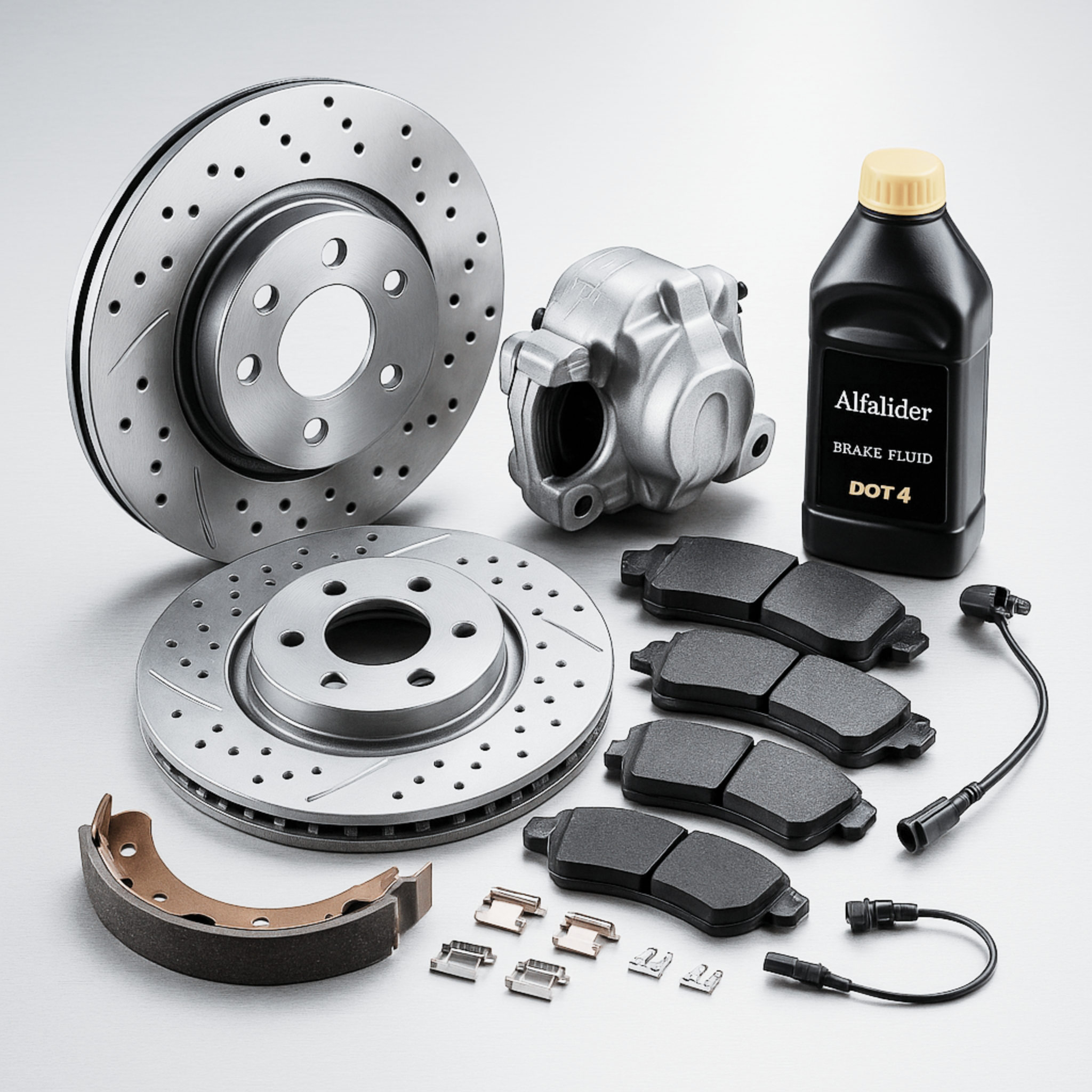 Frenos premium: pastillas, discos y bombas originales para seguridad total en autos de lujo.