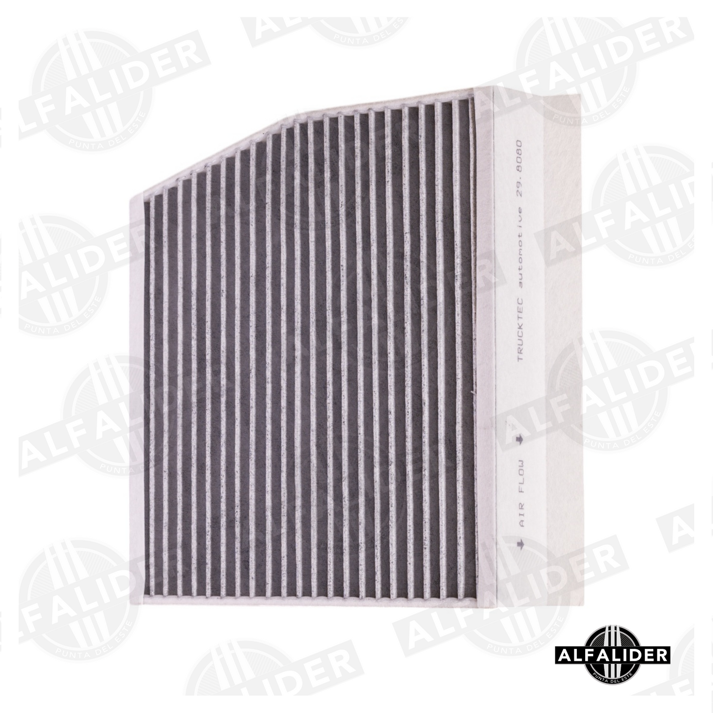 Filtro de cabina A2468300018 para Mercedes-Benz, con carbón activado, mide 259x254x44 mm y retiene olores y partículas finas.