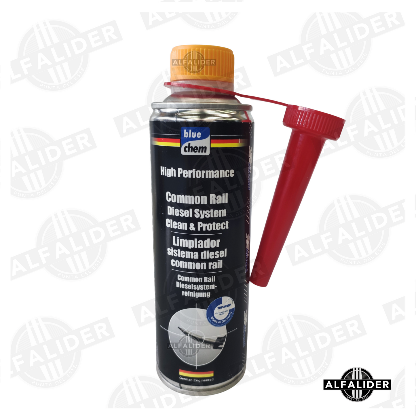 Botella de aditivo Power-maX Common Rail Diesel System Clean & Protect 375 ml, limpia y protege sistemas de inyección diésel avanzados.