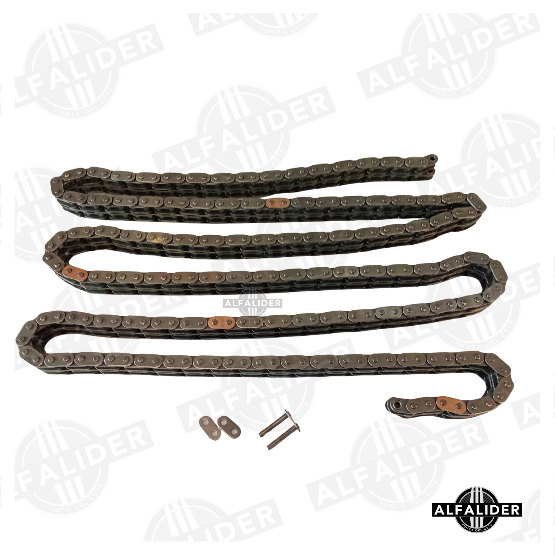 Cadena de distribución A0009930676 para Mercedes-Benz, compatible con motores OM611, OM646, OM647 y OM651, alta precisión y resistencia.