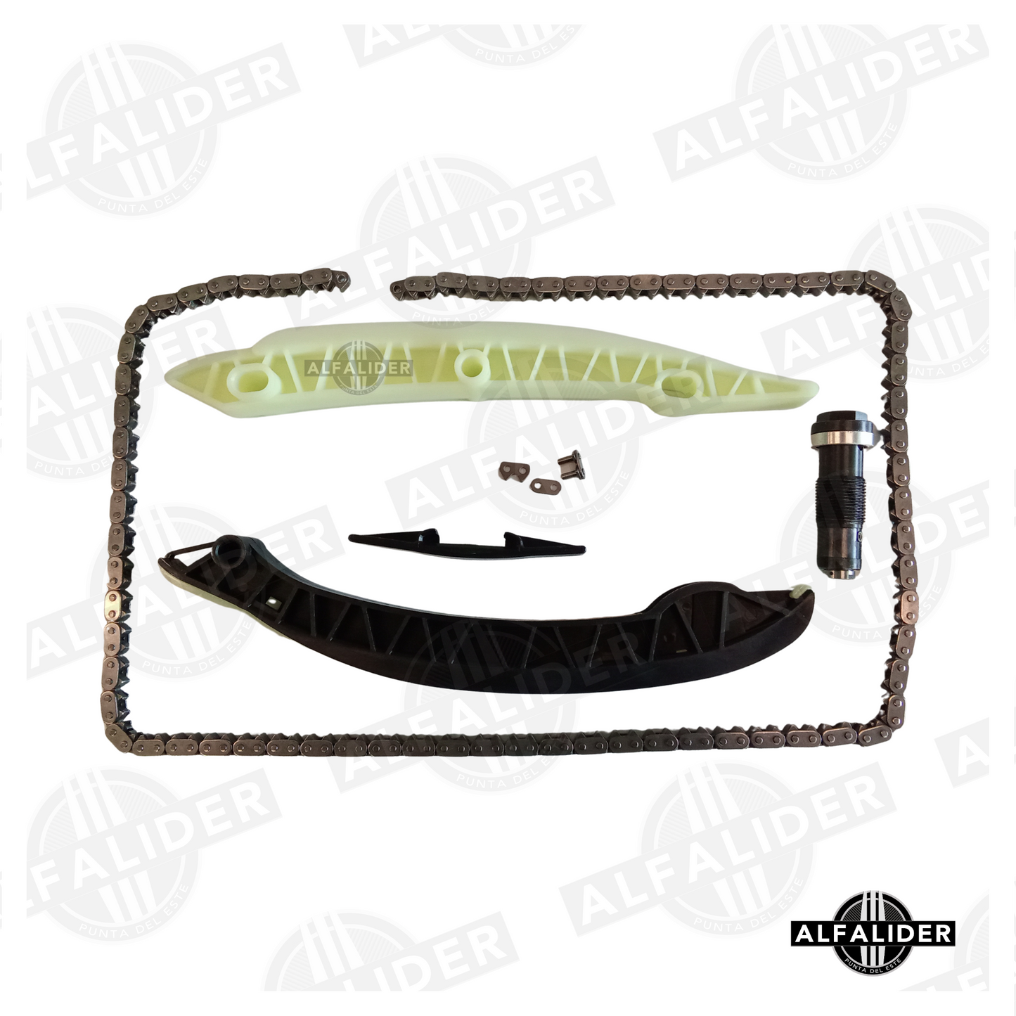 Kit de distribución A0009931078 para Mercedes-Benz, con cadena, tensor y guías para motores diésel OM611, OM646, OM647 y OM651.