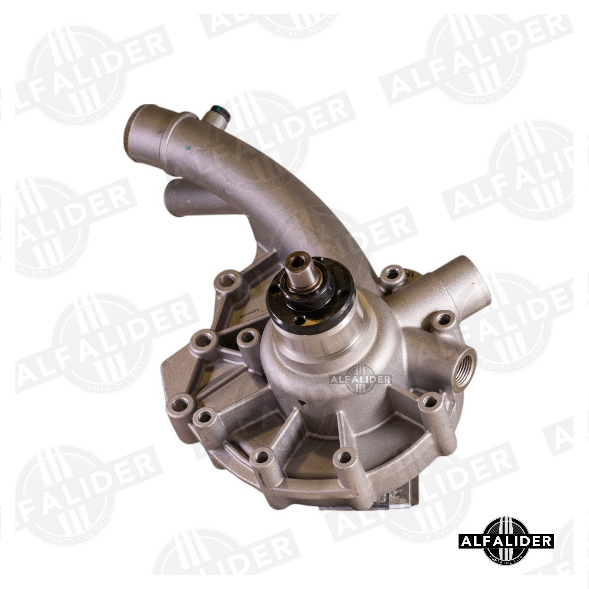 Bomba de agua A1022004201 para Mercedes-Benz M102, impulsor metálico, diseño robusto para modelos clásicos como W201, W123 y W124.