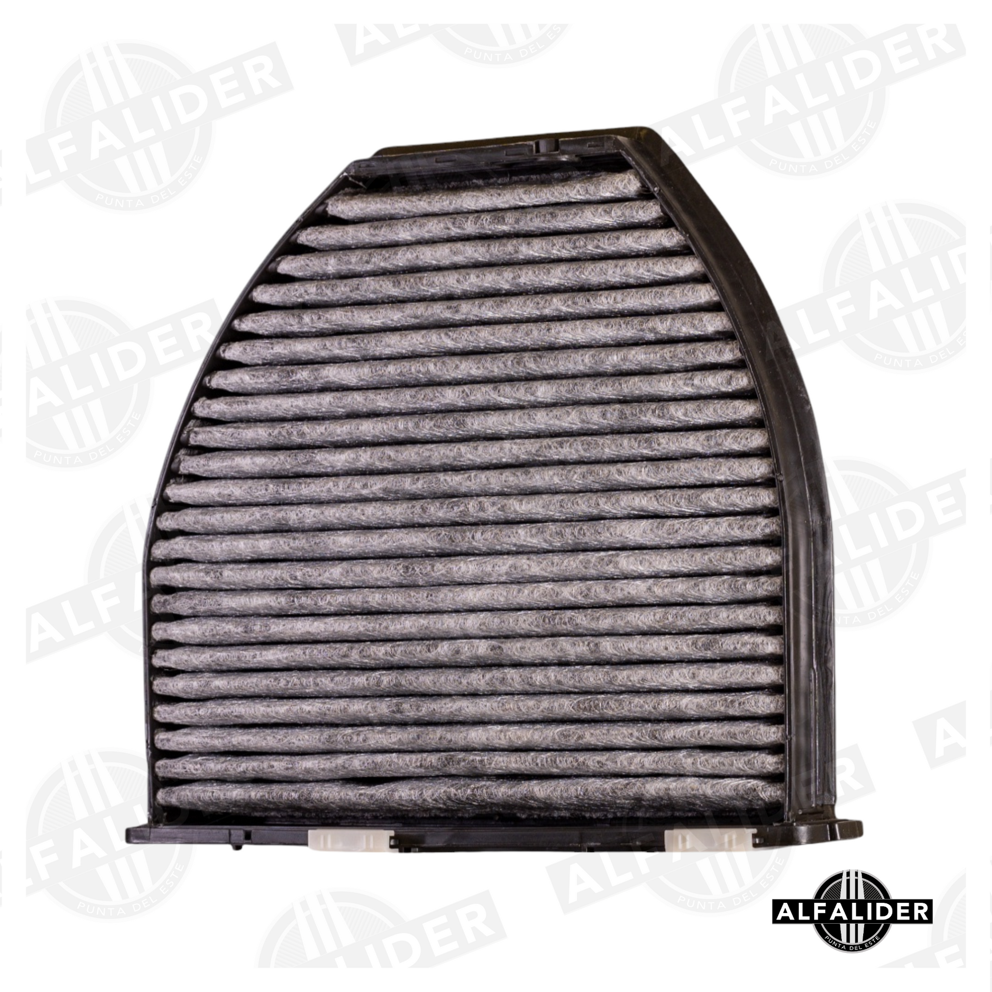 Filtro de cabina A2128300318 para Mercedes-Benz, tecnología HEPA + carbón activado, medidas 255x283x72 mm, mejora el aire interior.