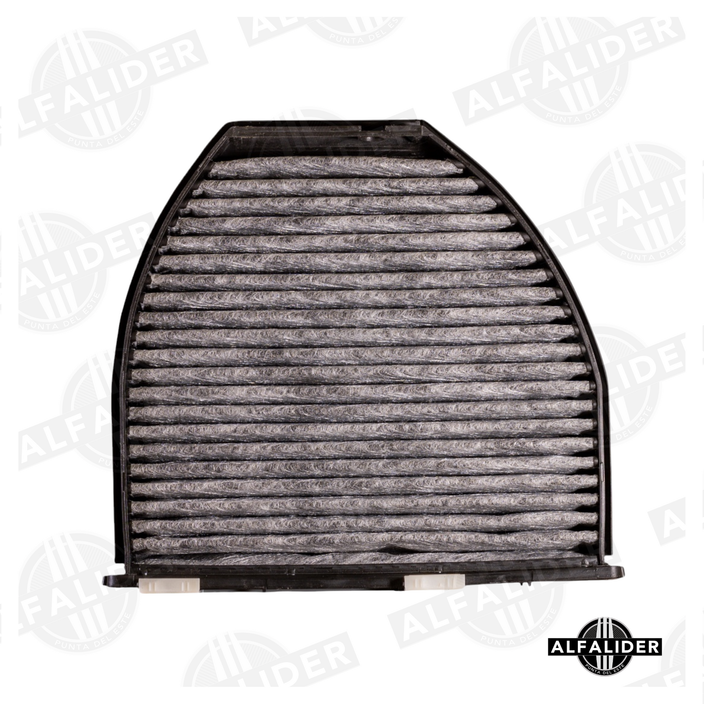 Filtro de cabina A2128300318 para Mercedes-Benz, tecnología HEPA + carbón activado, medidas 255x283x72 mm, mejora el aire interior.