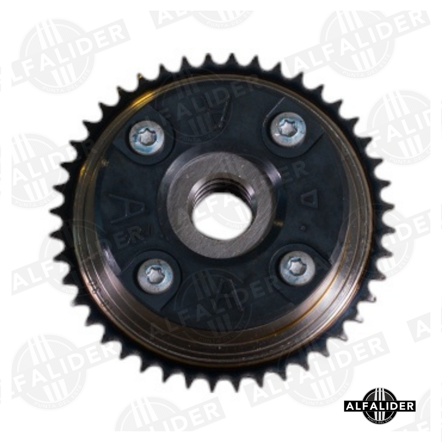 Ajustador de árbol de levas A2710500900 para Mercedes-Benz, lado escape, 44 dientes, diseño robusto para regulación en cadena de distribución.