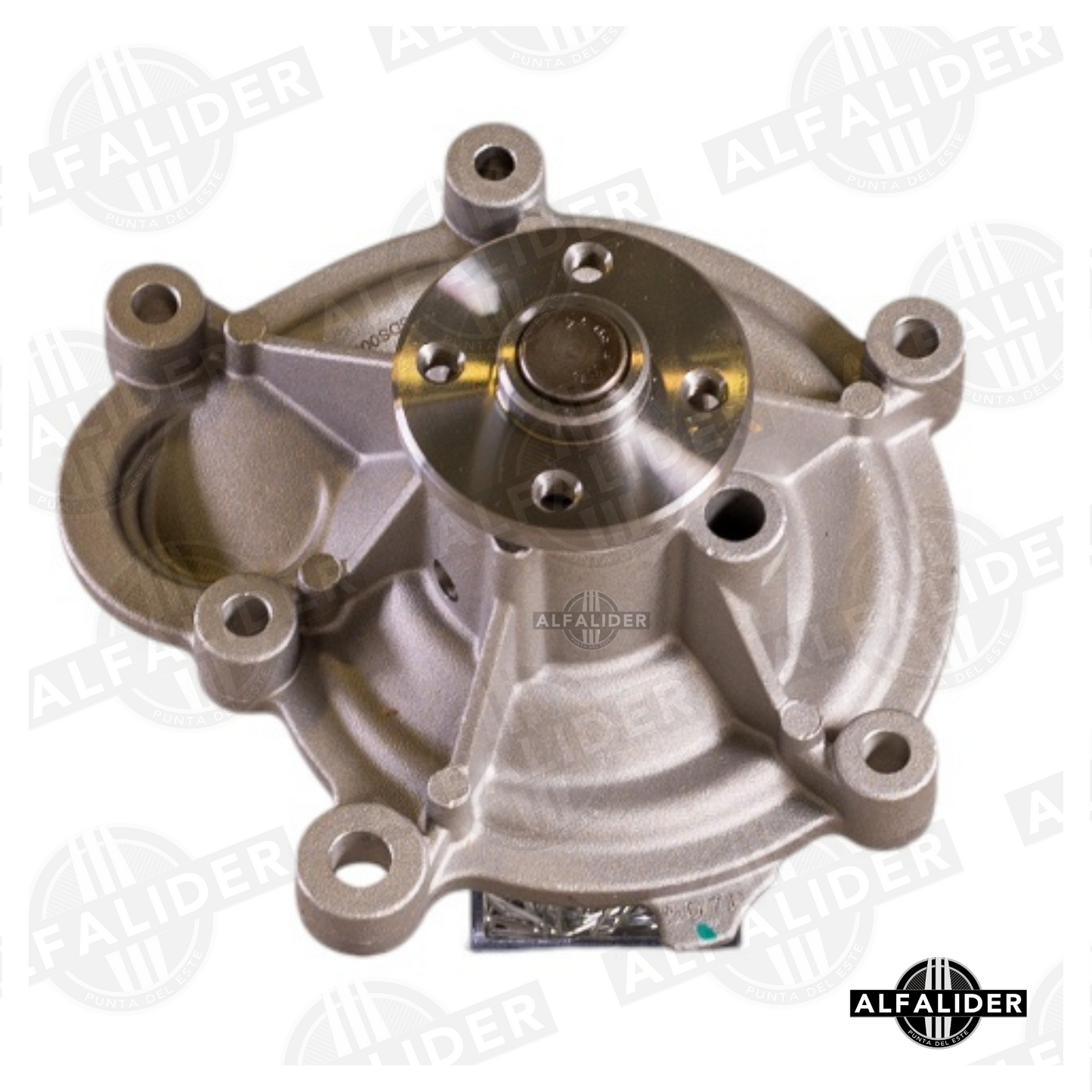 Bomba de agua A2712000201 para motor Mercedes-Benz 4 cilindros, 6 palas, 7 agujeros de fijación y accionamiento por correa poli V.