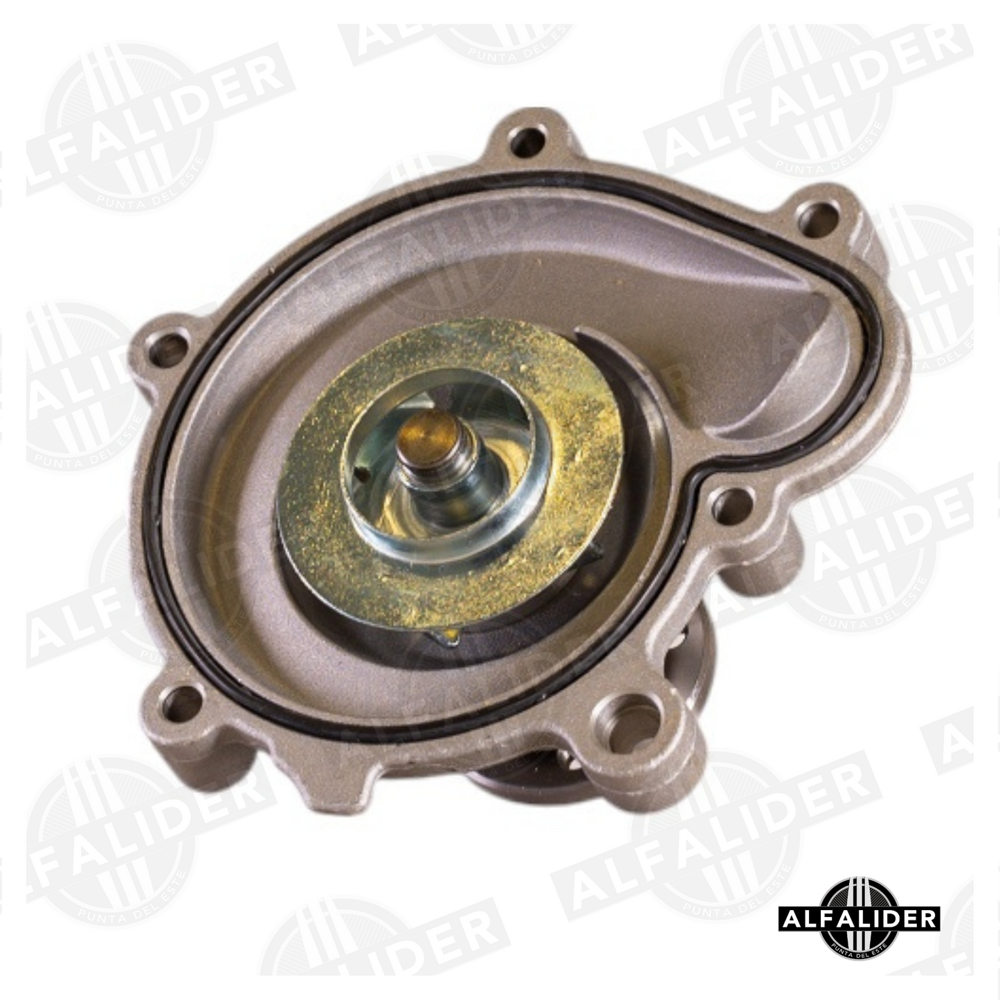 Bomba de agua A2712000201 para motor Mercedes-Benz 4 cilindros, 6 palas, 7 agujeros de fijación y accionamiento por correa poli V.