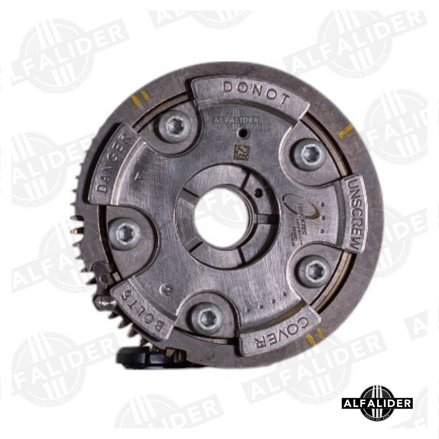 Ajustador de árbol de levas A2720506847 para motores Mercedes-Benz V6, montaje en escape, 70 dientes y precisión para distribución variable.
