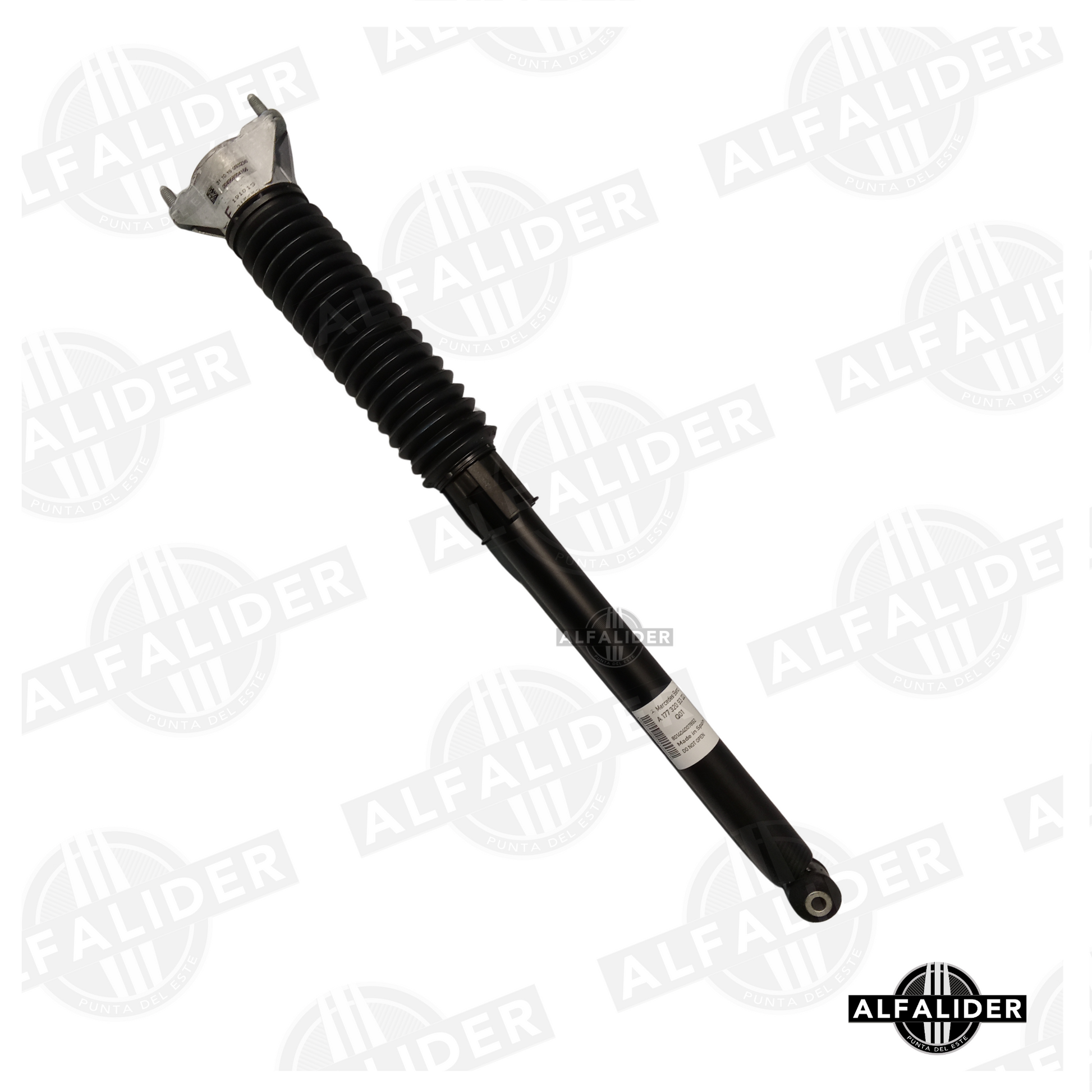 Amortiguador trasero OEM Mercedes-Benz A1773209302, compatible con Clase A W177, diseño robusto y suspensión segura.